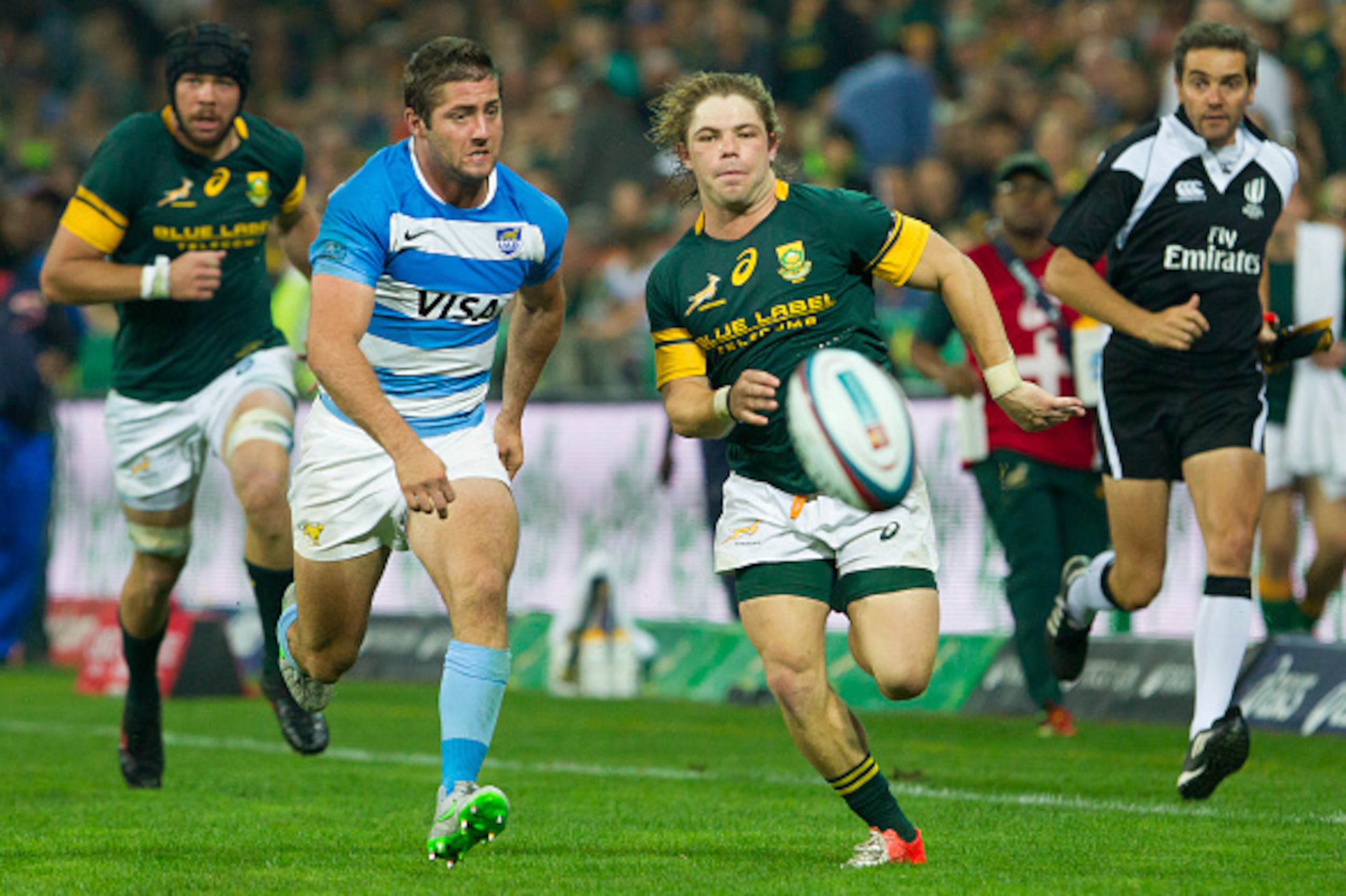 NELSPRUIT, SOUTH AFRICA - AUGUST 20: Faf de Klerk of the Springbok Team during The Rugby Championship match between South Africa and Argentina at Mbombela Stadium on August 20, 2016 in Nelspruit, South Africa. (Photo by Dirk Kotze/Gallo Images/Getty Image