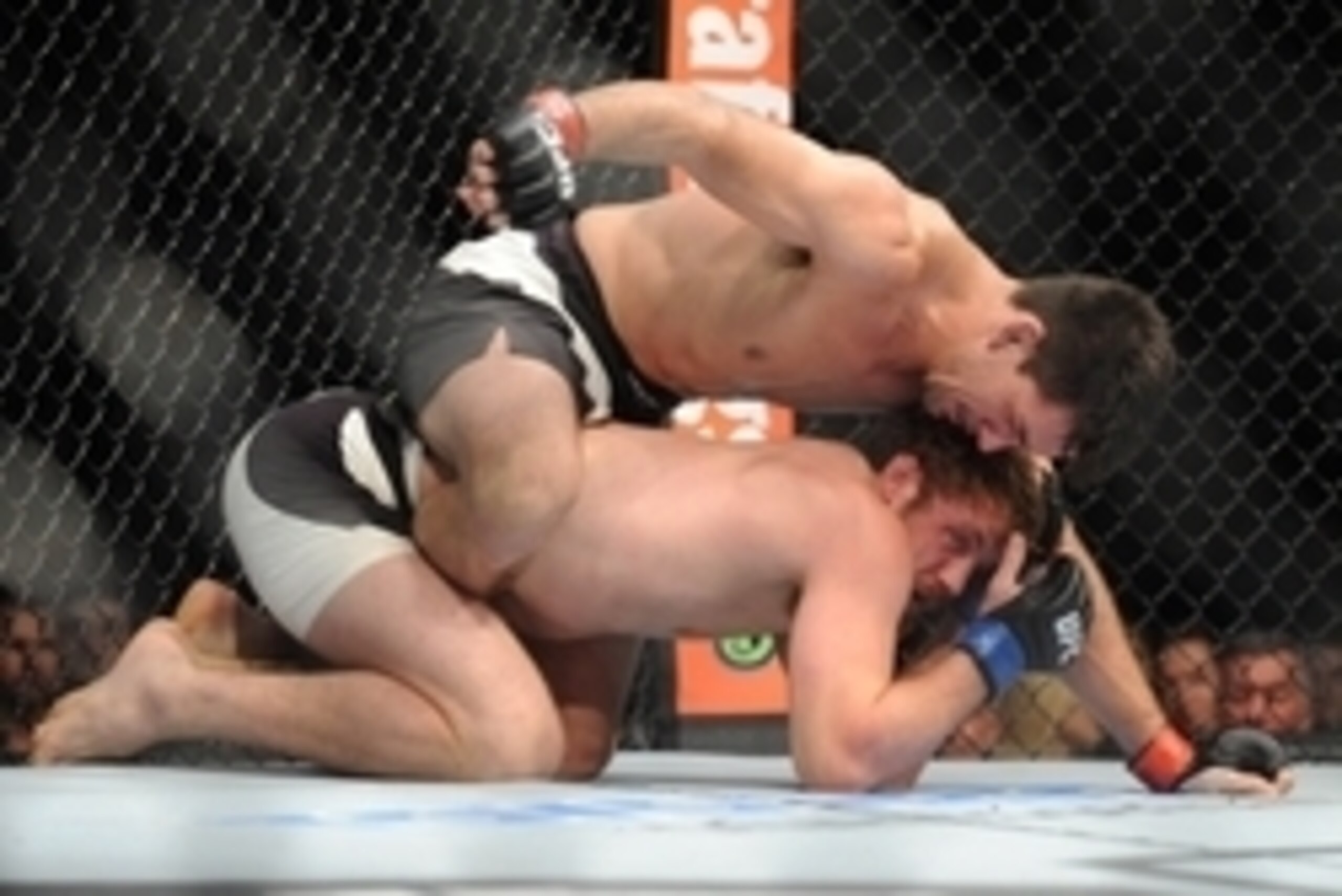 December 12, 2015; Las Vegas, NV, USA; Demian Maia lands punches against Gunnar Nelson during UFC 194 at MGM Grand Garden Arena. Mandatory Credit: Gary A. Vasquez-USA TODAY Sports