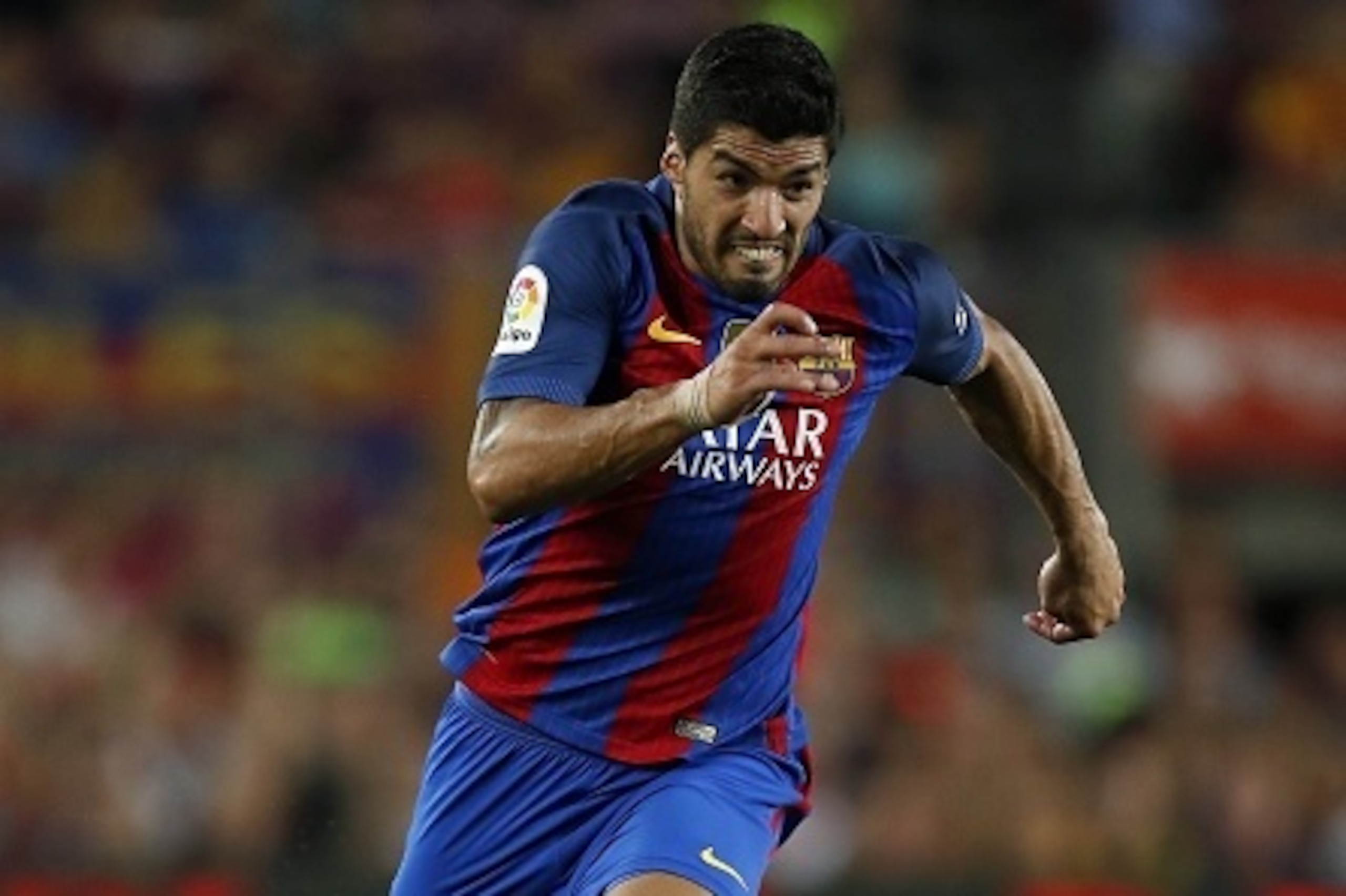 Luis Suarez of FC Barcelona during the Trofeu Joan Gamper match between FC Barcelona and UC Sampdoria on August 10, 2016 at the Camp Nou stadium in Barcelona, Spain.(Photo by VI Images via Getty Images)