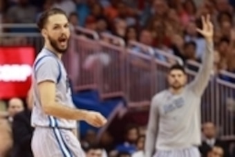 Apr 8, 2016; Orlando, FL, USA; Orlando Magic guard Evan Fournier (10) reacts and celebrates after he made a three point shot against the Miami Heat during the second half at Amway Center. Orlando Magic defeated the Miami Heat 112-109. Mandatory Credit: Ki