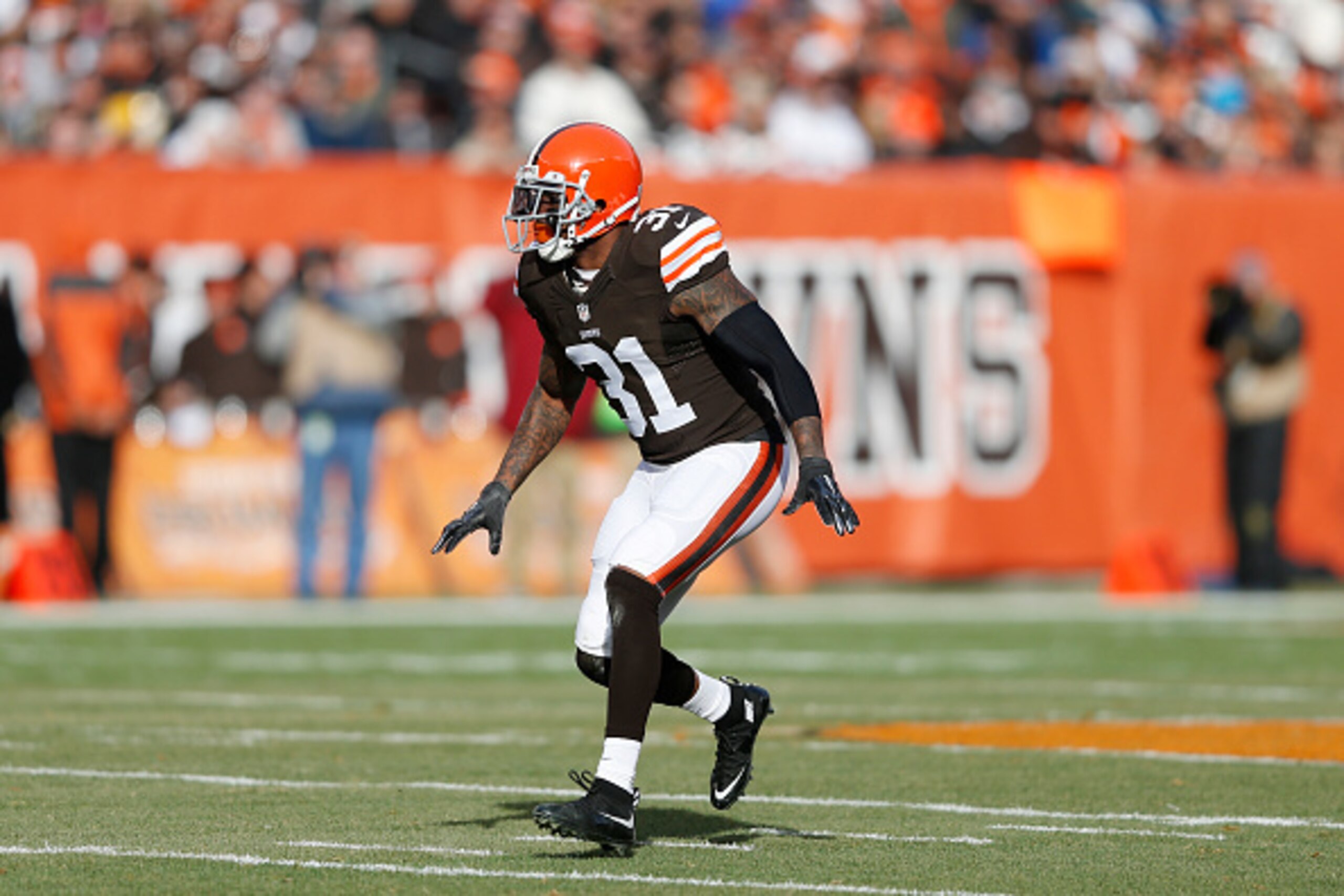 CLEVELAND, OH - DECEMBER 7: Donte Whitner #31 of the Cleveland Browns in action against the Indianapolis Colts during the game at FirstEnergy Stadium on December 7, 2014 in Cleveland, Ohio. The Colts defeated the Browns 25-24. (Photo by Joe Robbins/Getty 