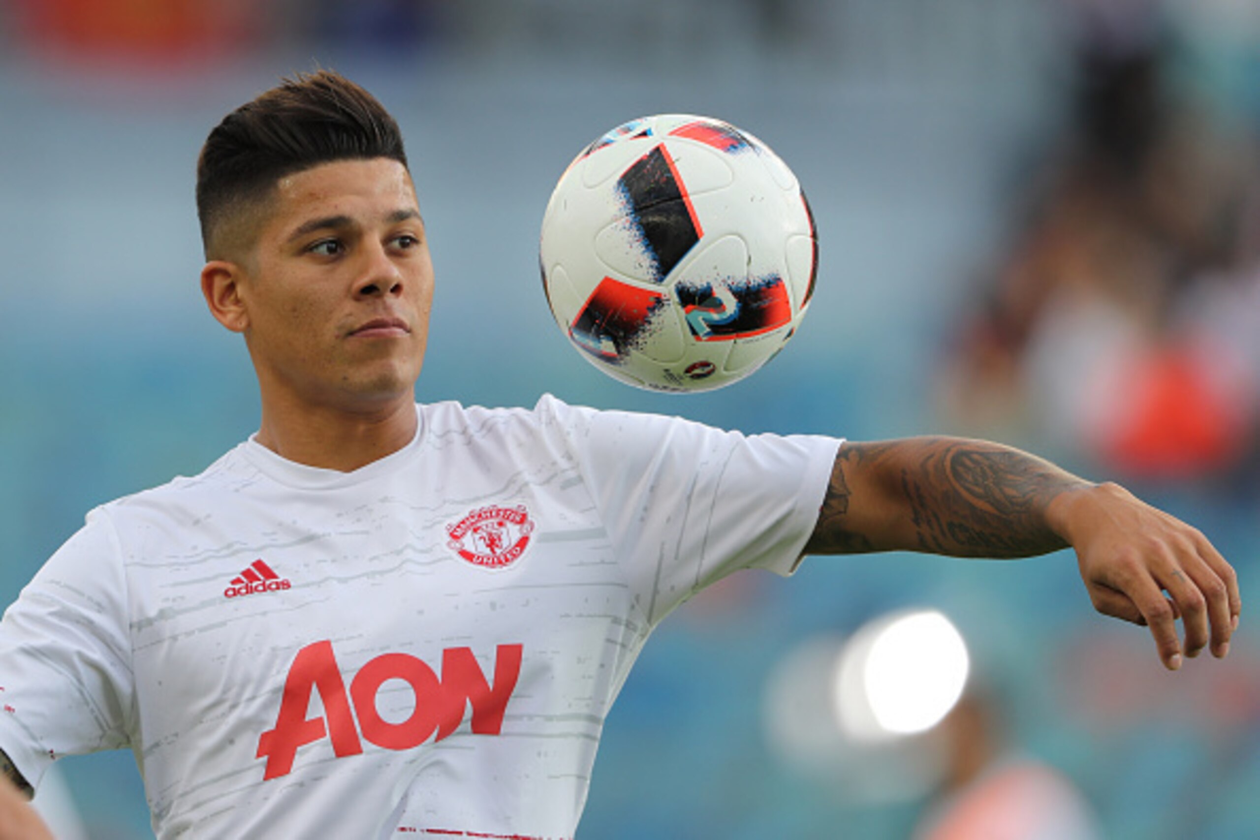 GOTHENBURG, SWEDEN - JULY 30: Marcos Rojo of Manchester United during the Pre-Season Friendly match between Manchester United and Galatasaray at Ullevi on July 30, 2016 in Gothenburg, Sweden.  (Photo by Matthew Ashton - AMA/Getty Images)