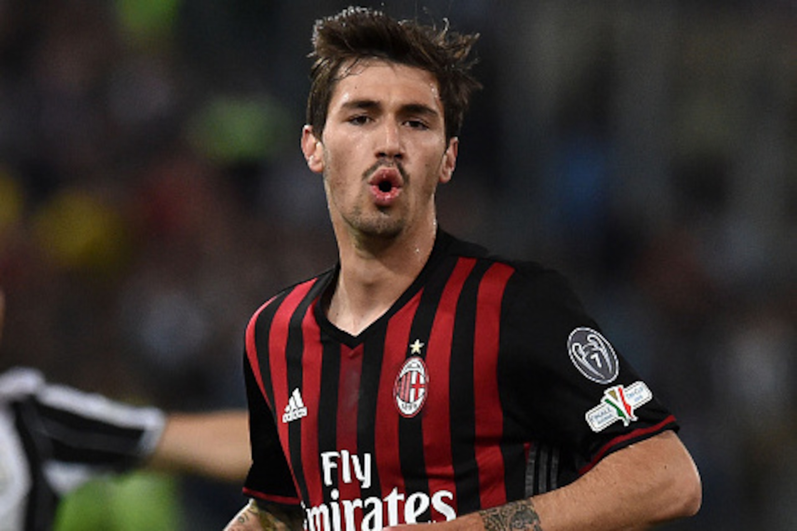 ROME, ITALY - MAY 21: Alessio Romagnoli of AC Milan in action during the TIM Cup match between AC Milan and Juventus FC at Stadio Olimpico on May 21, 2016 in Rome, Italy.  (Photo by Giuseppe Bellini/Getty Images)