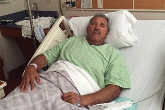 Salazar has had to return to the hospital a number of times to deal with complications from his rebuilt eye socket.