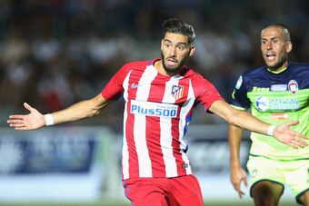COSENZA, ITALY - AUGUST 06:  Augusto Fernandez of Atletico de Madrid during pres-season friendly match between FC Crotone and Club Atletico de Madrid at Stadio Comunale Gigi Marulla on August 6, 2016 in Cosenza, Italy.  (Photo by Maurizio Lagana/Getty Ima