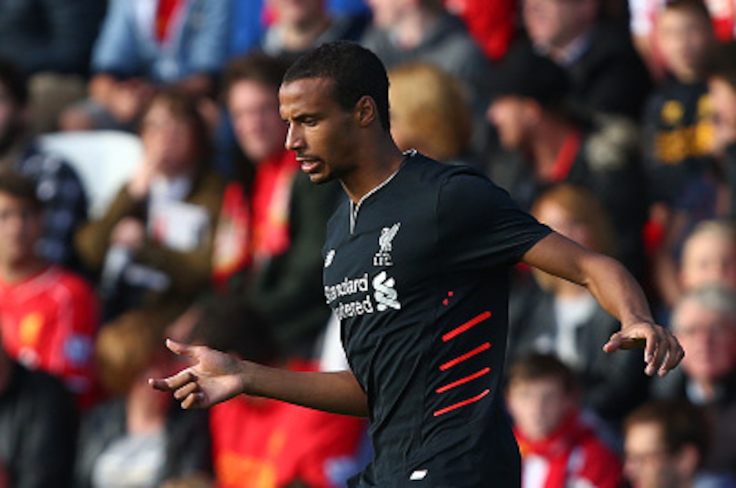 FLEETWOOD, ENGLAND - JULY 13: Joel Matip of Liverpool during the Pre-Season Friendly match between Fleetwood Town and Liverpool at Highbury Stadium on July 13, 2016 in Fleetwood, England. (Photo by Dave Thompson/Getty Images)