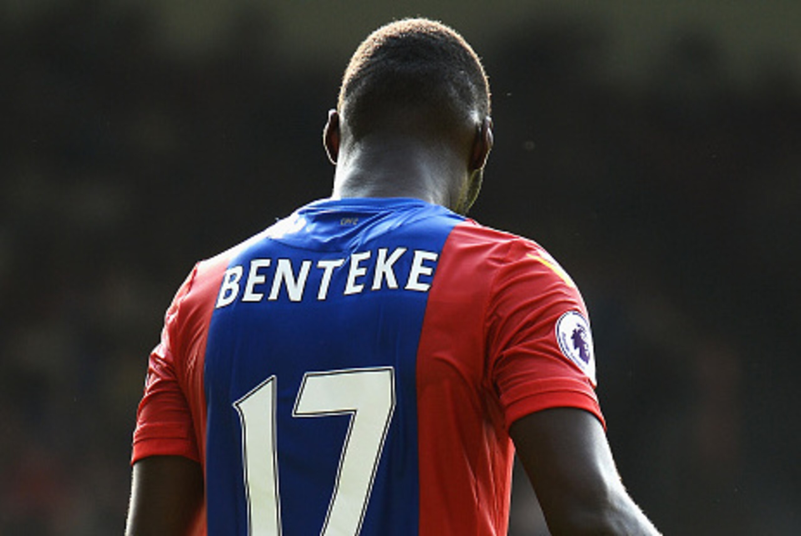 LONDON, ENGLAND - AUGUST 27: Christian Benteke of Crystal Palace in action during the Premier League match between Crystal Palace and AFC Bournemouth at Selhurst Park on August 27, 2016 in London, England.  (Photo by Patrik Lundin/Getty Images)