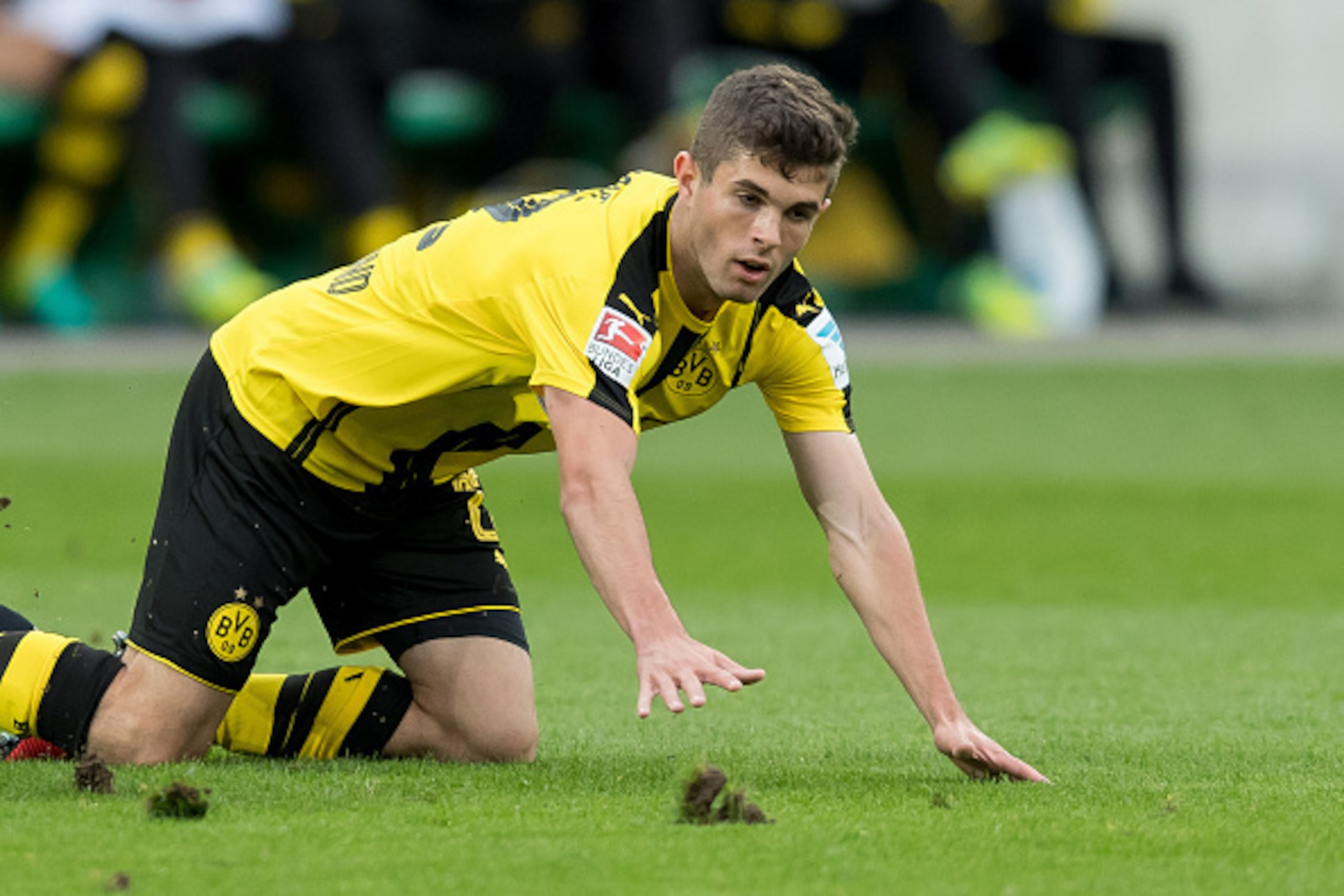 St. Gallen, Schweiz 09.08.2016, Testspiel BV Borussia Dortmund - Athletic Bilbao, BVB,  Christian Pulisic (U-19 BVB)  (Photo by TF-Images/Getty Images)