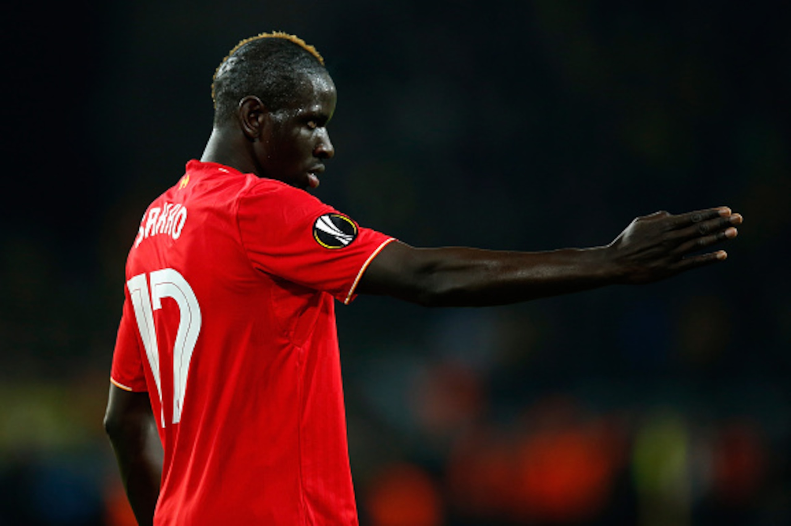 DORTMUND, NORTH RHINE-WESTPHALIA - APRIL 07:  Mamadou Sakho of Liverpool gestures during the UEFA Europa League quarter final first leg match between Borussia Dortmund and Liverpool at Signal Iduna Park on April 7, 2016 in Dortmund, Germany.  (Photo by Bo