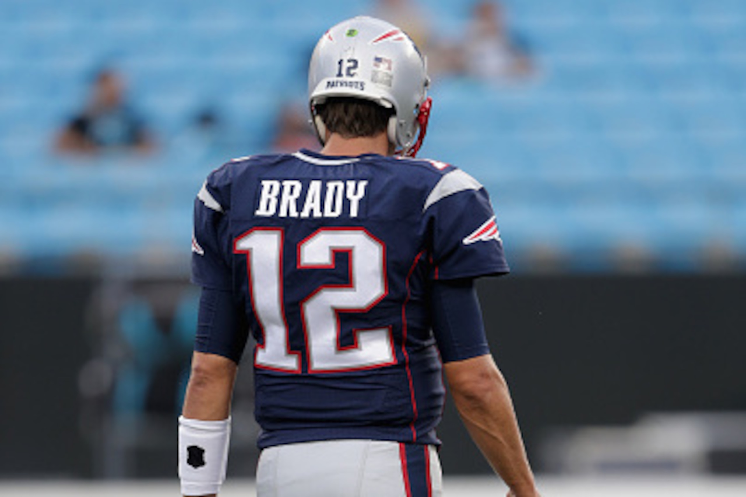CHARLOTTE, NC - AUGUST 26: Tom Brady #12 of the New England Patriots warms up prior to their game against the Carolina Panthers during their game at Bank of America Stadium on August 26, 2016 in Charlotte, North Carolina. (Photo by Streeter Lecka/Getty CHARLOTTE, NC - AUGUST 26: Tom Brady #12 of the New England Patriots warms up prior to their game against the Carolina Panthers during their game at Bank of America Stadium on August 26, 2016 in Charlotte, North Carolina. (Photo by Streeter Lecka/Getty