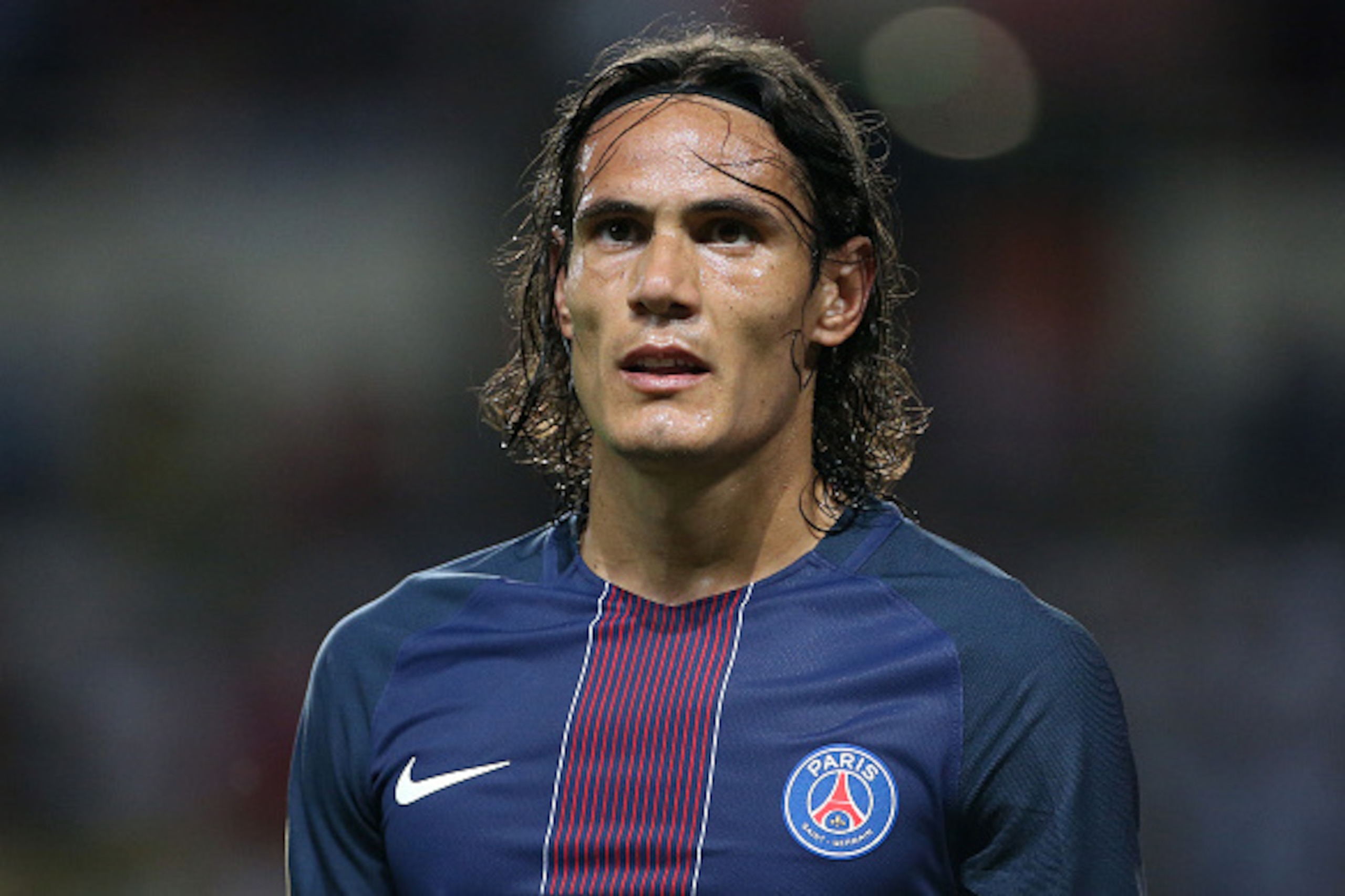 MONACO, MONACO - AUGUST 28: Edinson Cavani of PSG looks on during the French Ligue 1 match between AS Monaco (ASM) and Paris Saint-Germain (PSG) at Stade Louis II on August 28, 2016 in Monaco, Monaco. (Photo by Jean Catuffe/Getty Images)