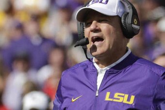 Les Miles and LSU had a frustrating day versus Wisconsin.