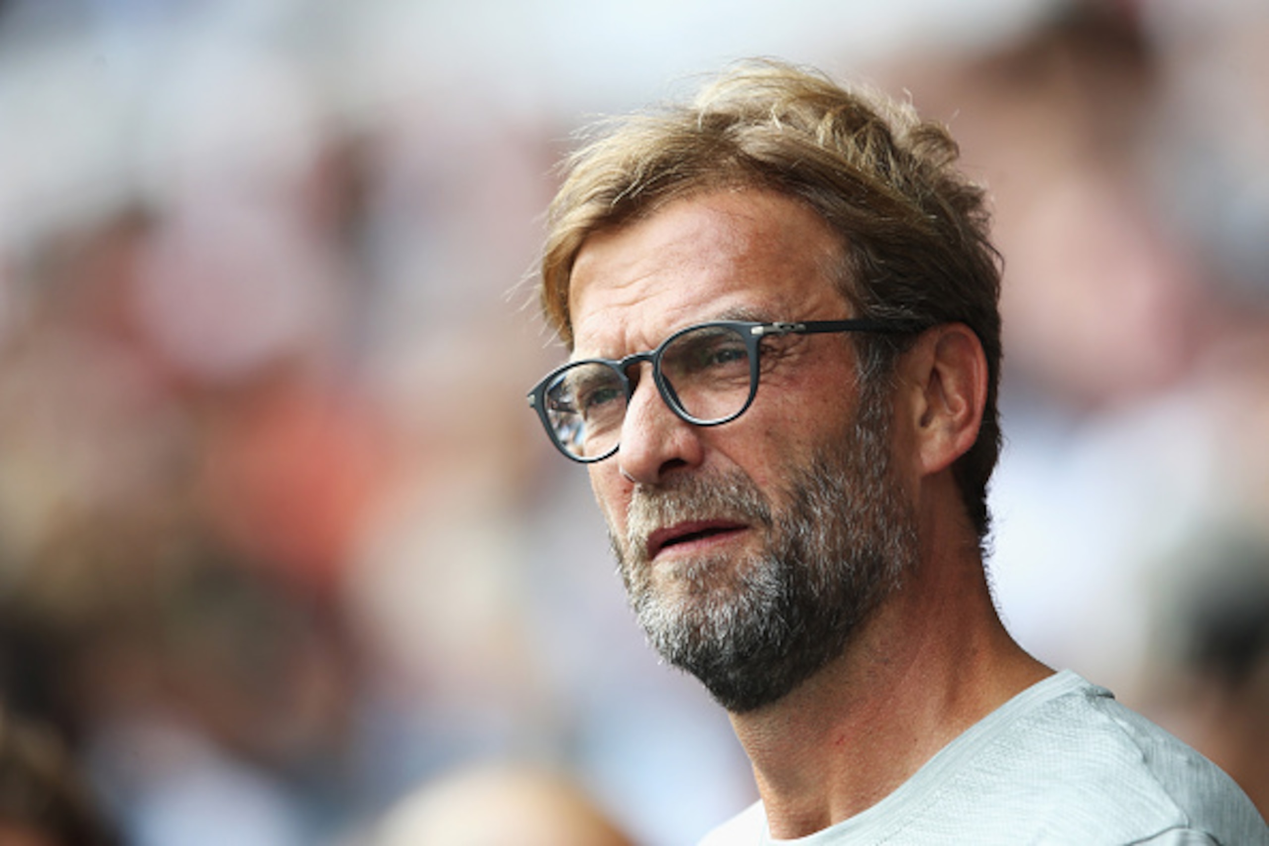 LONDON, ENGLAND - AUGUST 27:  Jurgen Klopp, Manager of Liverpool during the Premier League match between Tottenham Hotspur and Liverpool at White Hart Lane on August 27, 2016 in London, England.  (Photo by Julian Finney/Getty Images)