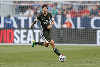 SANTA CLARA, CA - JULY 30: Alessio Romagnoli of AC Milan in action against Liverpool FC during the International Champions Cup match at Levi's Stadium on July 30, 2016 in Santa Clara, California. (Photo by Lachlan Cunningham/Getty Images)