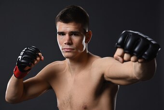LAS VEGAS, NV - FEBRUARY 06:  Mickey Gall poses for a portrait backstage after his victory over Mike Jackson during the UFC Fight Night event at MGM Grand Garden Arena on February 6, 2016 in Las Vegas, Nevada.  (Photo by Mike Roach/Zuffa LLC/Zuffa LLC via