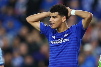 SYDNEY, AUSTRALIA - JUNE 02:  Dominic Solanke of Chelsea reacts after a missed chance during the international friendly match between Sydney FC and Chelsea FC at ANZ Stadium on June 2, 2015 in Sydney, Australia.  (Photo by Mark Kolbe/Getty Images)