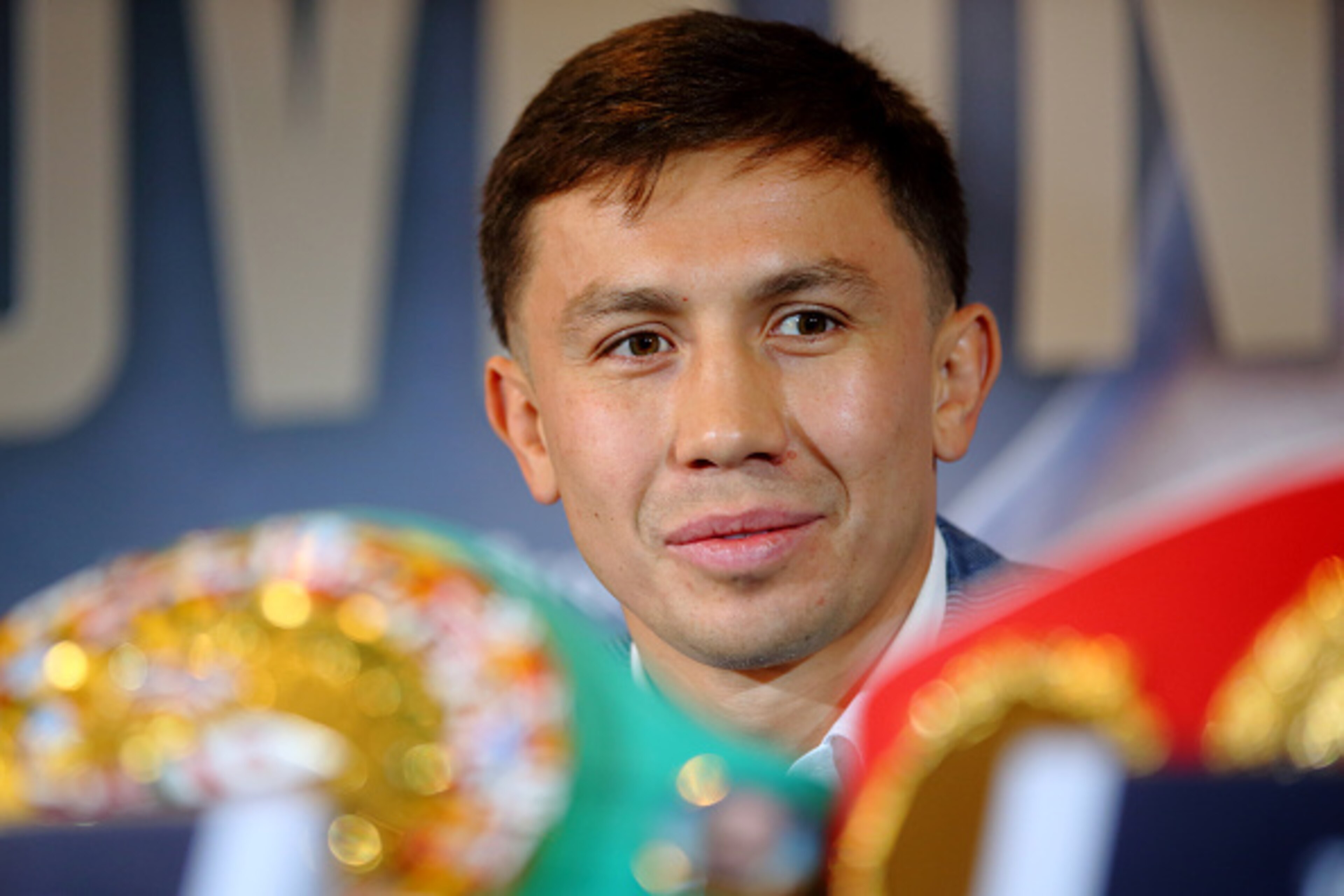 LONDON, ENGLAND - AUGUST 01:  Gennady Golovkin talks during the press conference ahead of the fight between Gennady Golovkin and Kell Brook at the Dorchester Hotel on August 1, 2016 in London, England.  (Photo by Jordan Mansfield/Getty Images)