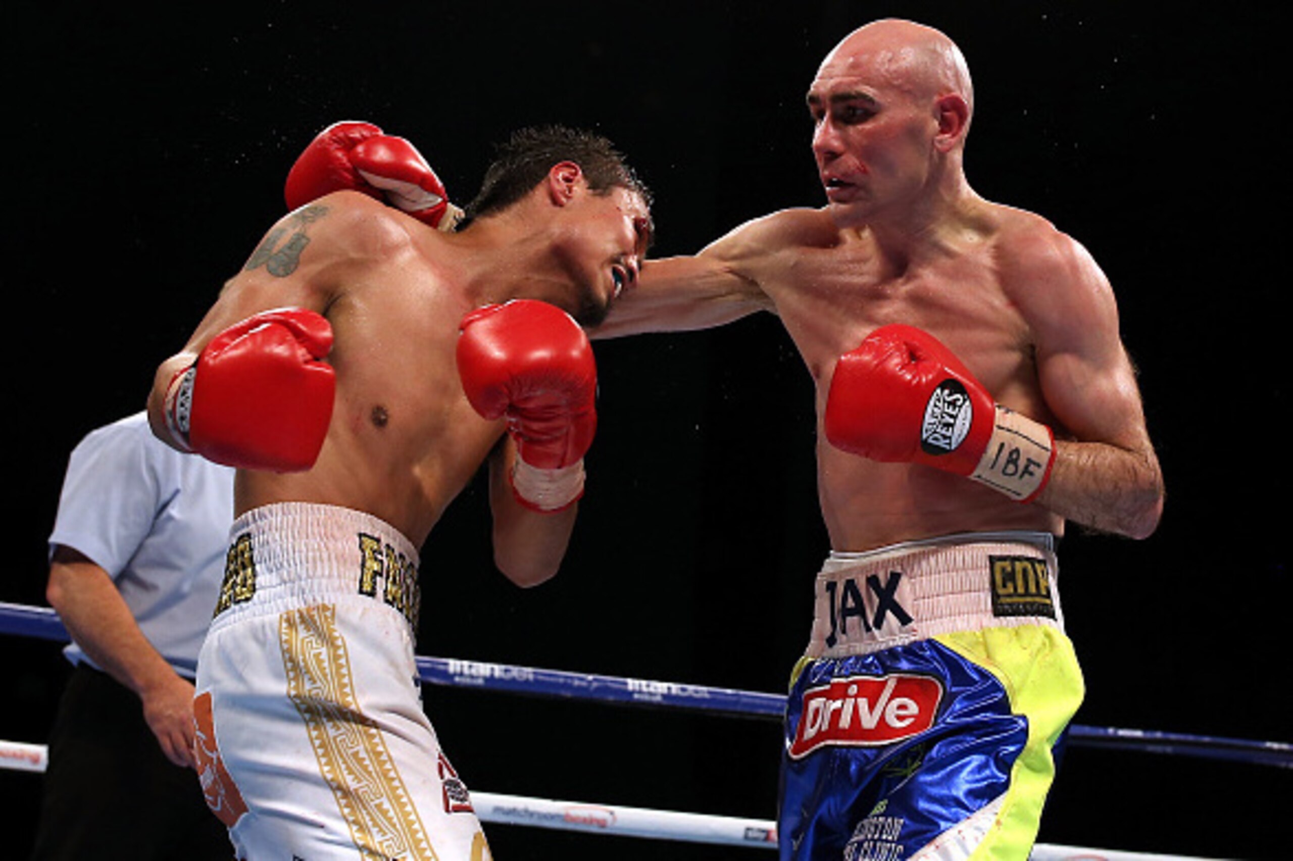 LEEDS, ENGLAND - APRIL 16: Stuart Hall (R) in action against Rodrigo Guerrero during their IBF Final Eliminator Bantamweight fight at First Direct Arena on April 16, 2016 n Leeds, England. (Photo by Nigel Roddis/Getty Images) LEEDS, ENGLAND - APRIL 16: Stuart Hall (R) in action against Rodrigo Guerrero during their IBF Final Eliminator Bantamweight fight at First Direct Arena on April 16, 2016 n Leeds, England. (Photo by Nigel Roddis/Getty Images)