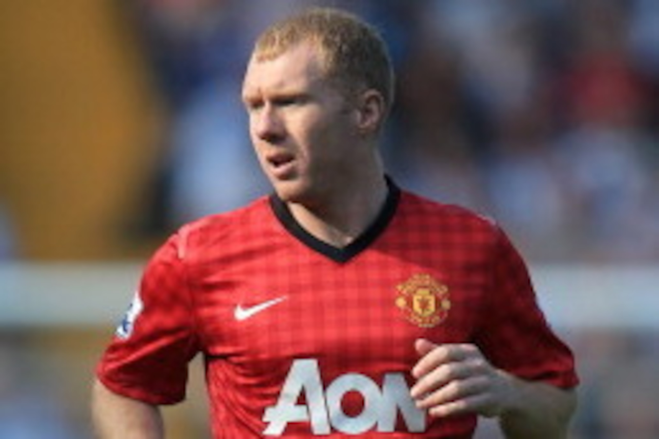 WEST BROMWICH, ENGLAND - MAY 19:  Substitute Paul Scholes of Manchester United in action as he makes his final appearance for the club during the Barclays Premier League match between West Bromwich Albion and Manchester United at The Hawthorns on May 19, 