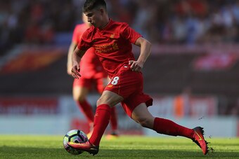 WIGAN, ENGLAND - JULY 17:  Ben Woodburn of Liverpool during the Pre-Season Friendly match between Wigan Athletic and Liverpool at JJB Stadium on July 17, 2016 in Wigan, England.  (Photo by Nigel Roddis/Getty Images)
