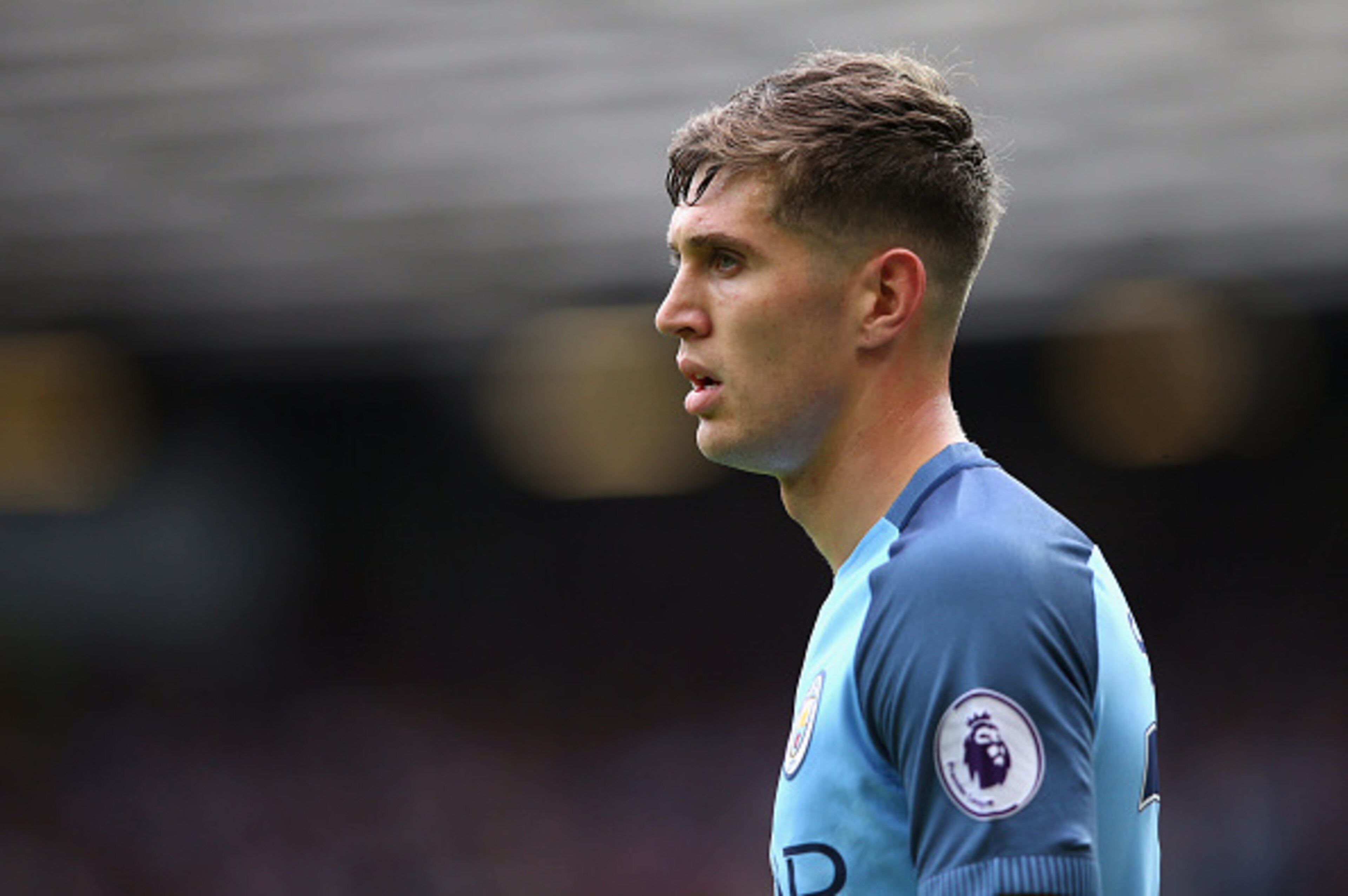 MANCHESTER, ENGLAND - SEPTEMBER 10:  John Stones of Manchester City during the Premier League match between Manchester United and Manchester City at Old Trafford on September 10, 2016 in Manchester, England.  (Photo by Alex Livesey/Getty Images)