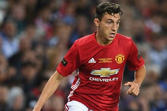 MANCHESTER, ENGLAND - AUGUST 03: Matteo Darmian of Manchester United in action during the Wayne Rooney Testimonial match between Manchester United and Everton at Old Trafford on August 3, 2016 in Manchester, England.  (Photo by Michael Regan/Getty Images)