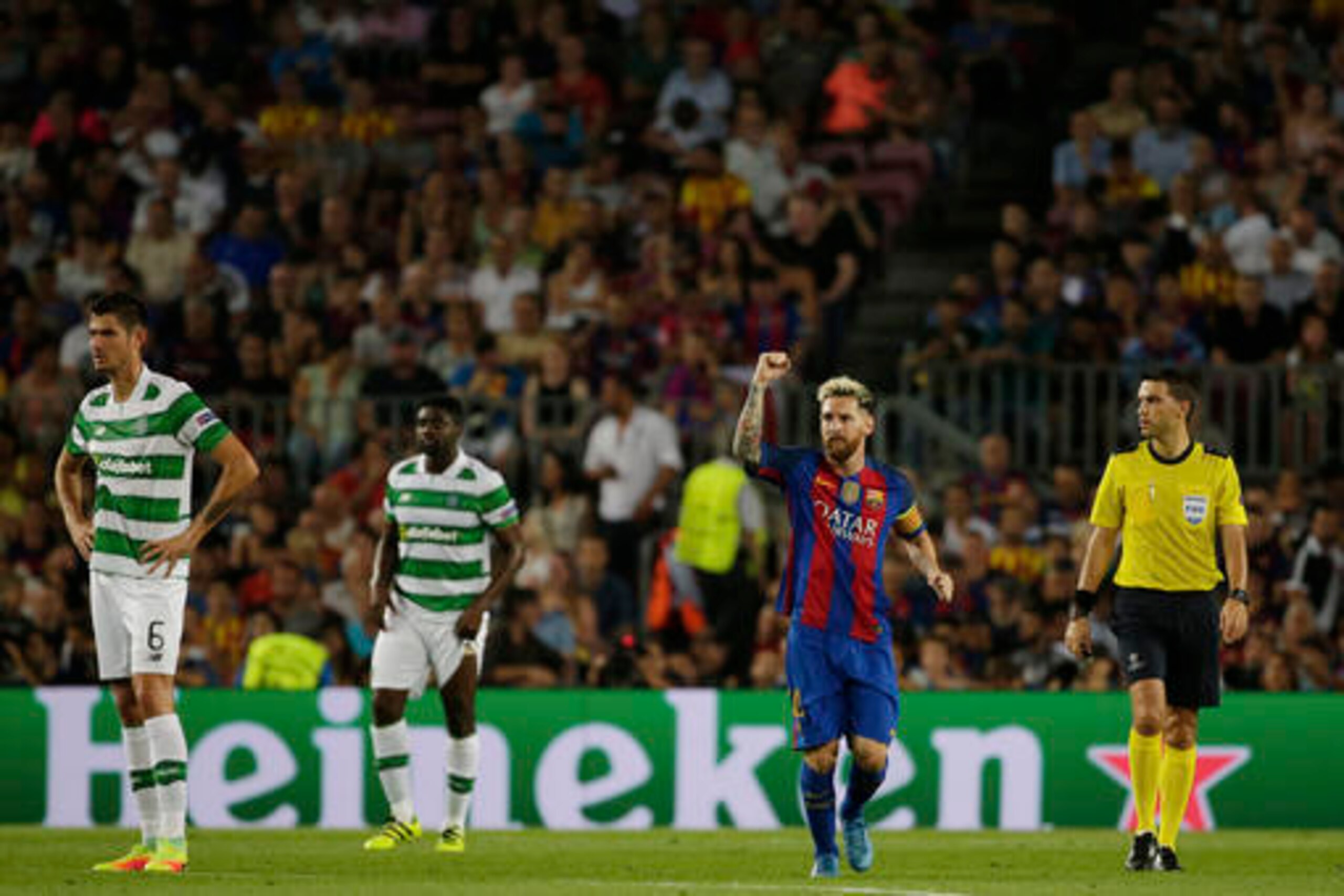 Lionel Messi put Celtic to the sword.