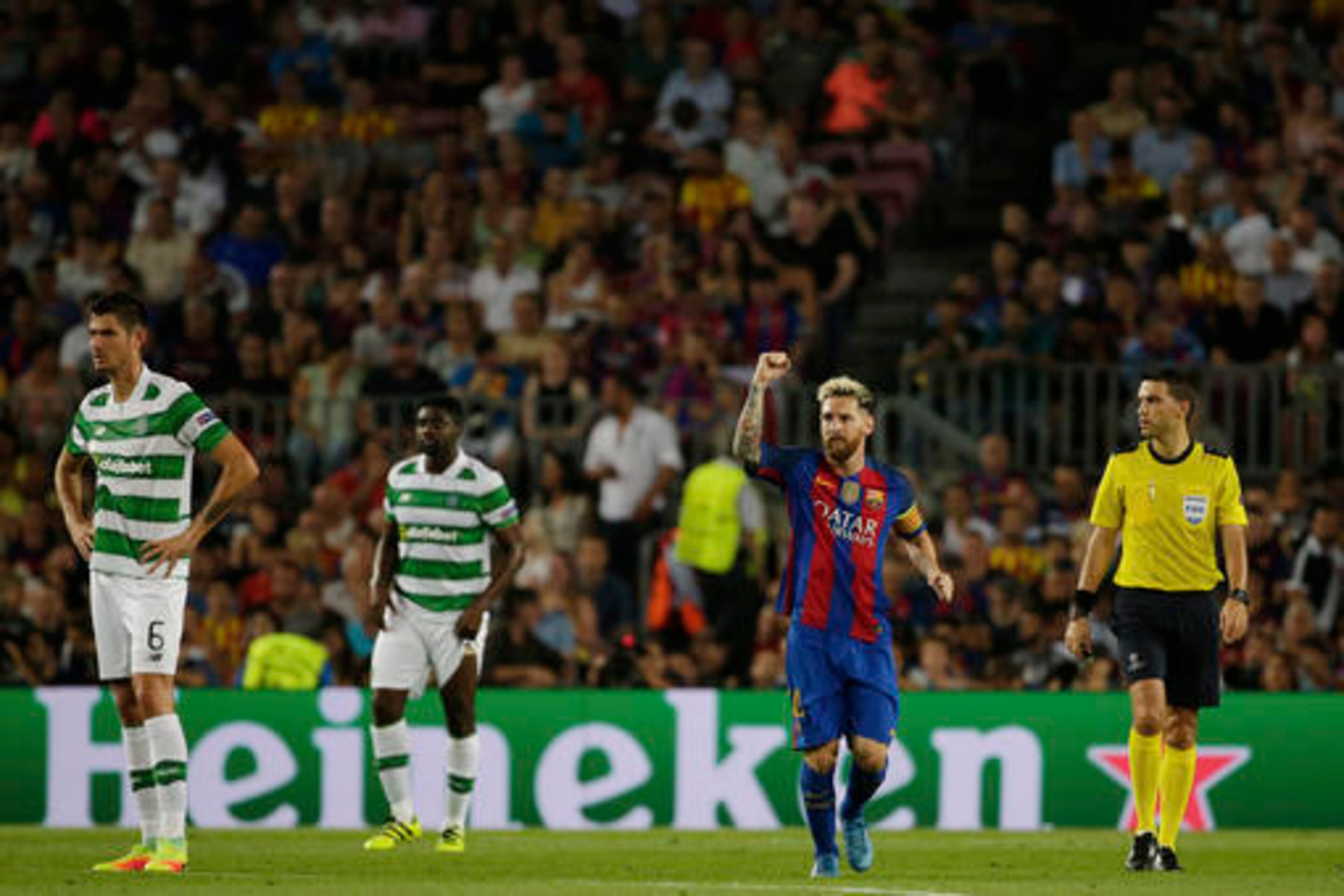 Lionel Messi put Celtic to the sword.