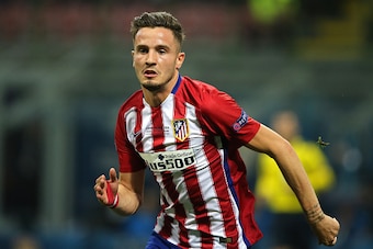 MILAN, ITALY - MAY 28:  Saul Niguez of Atletico Madrid in action during the UEFA Champions League final match between Real Madrid and Club Atletico de Madrid at Stadio Giuseppe Meazza on May 28, 2016 in Milan, Italy.  (Photo by Matthew Ashton - AMA/Getty 