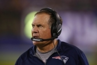 Sep 1, 2016; East Rutherford, NJ, USA;   New England Patriots head coach Bill Belichick during first half against New York Giants at MetLife Stadium. Mandatory Credit: Noah K. Murray-USA TODAY Sports
