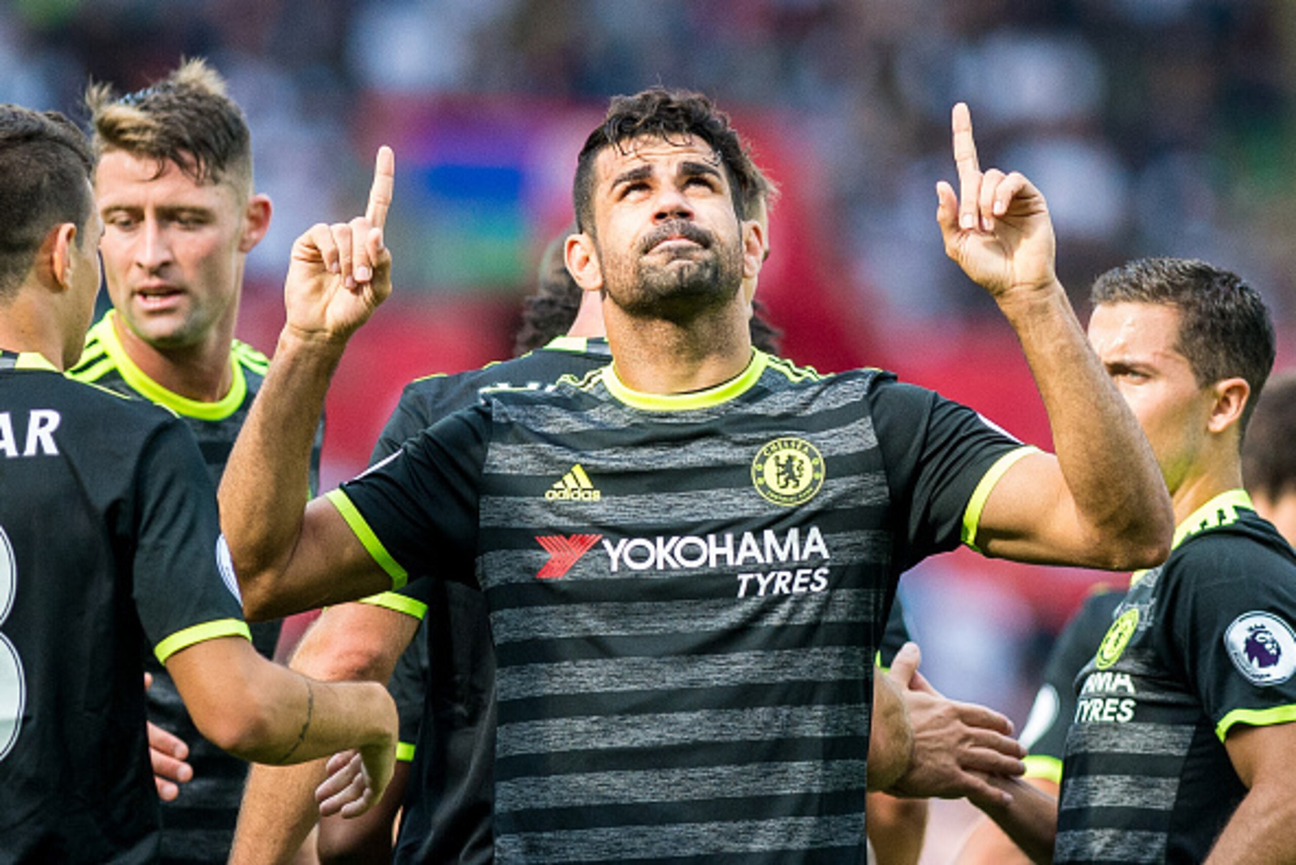 SWANSEA, WALES - SEPTEMBER 11: Diego Costa celebrates his goal during the Premier League match between Swansea City and Chelsea at The Liberty Stadium on September 11, 2016 in Swansea, Wales. (photo by Athena Pictures/Getty Images) SWANSEA, WALES - SEPTEMBER 11: Diego Costa celebrates his goal during the Premier League match between Swansea City and Chelsea at The Liberty Stadium on September 11, 2016 in Swansea, Wales. (photo by Athena Pictures/Getty Images)