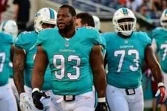 Aug 25, 2016; Orlando, FL, USA; Miami Dolphins defensive tackle Ndamukong Suh (93) prior to a game against the Atlanta Falcons at Camping World Stadium. Mandatory Credit: Steve Mitchell-USA TODAY Sports