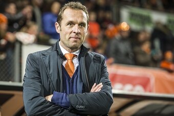 Coach Arjan van der Laan of the Netherlands during the 2016 UEFA Women's Olympic Qualifying Tournament match between Norway and Netherlands on March 5, 2016 at the Sparta stadium in Rotterdam, The Netherlands.(Photo by VI Images via Getty Images)