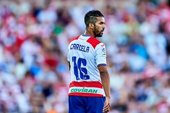 GRANADA, SPAIN - SEPTEMBER 11:  Mehdi Carcela-Gonzalez of Granada CF in action during the match between Granada CF vs SD Eibar as part of La Liga at Nuevo los Carmenes Stadium on September 11, 2016 in Granada, Spain.  (Photo by Aitor Alcalde Colomer/Getty