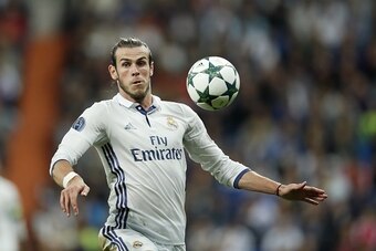 Gareth Bale of Real Madrid during the UEFA Champions League group F match between  Real Madrid and Sporting Club de Portugal on September 14, 2016 at the Santiago Bernabeu stadium in Madrid, Spain.(Photo by VI Images via Getty Images)