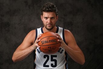 MEMPHIS, TN - JULY 7:  Chandler Parsons #25 of the Memphis Grizzlies poses for a portrait on July 7, 2016 at FedExForum in Memphis, Tennessee. NOTE TO USER: User expressly acknowledges and agrees that, by downloading and or using this photograph, User is 
