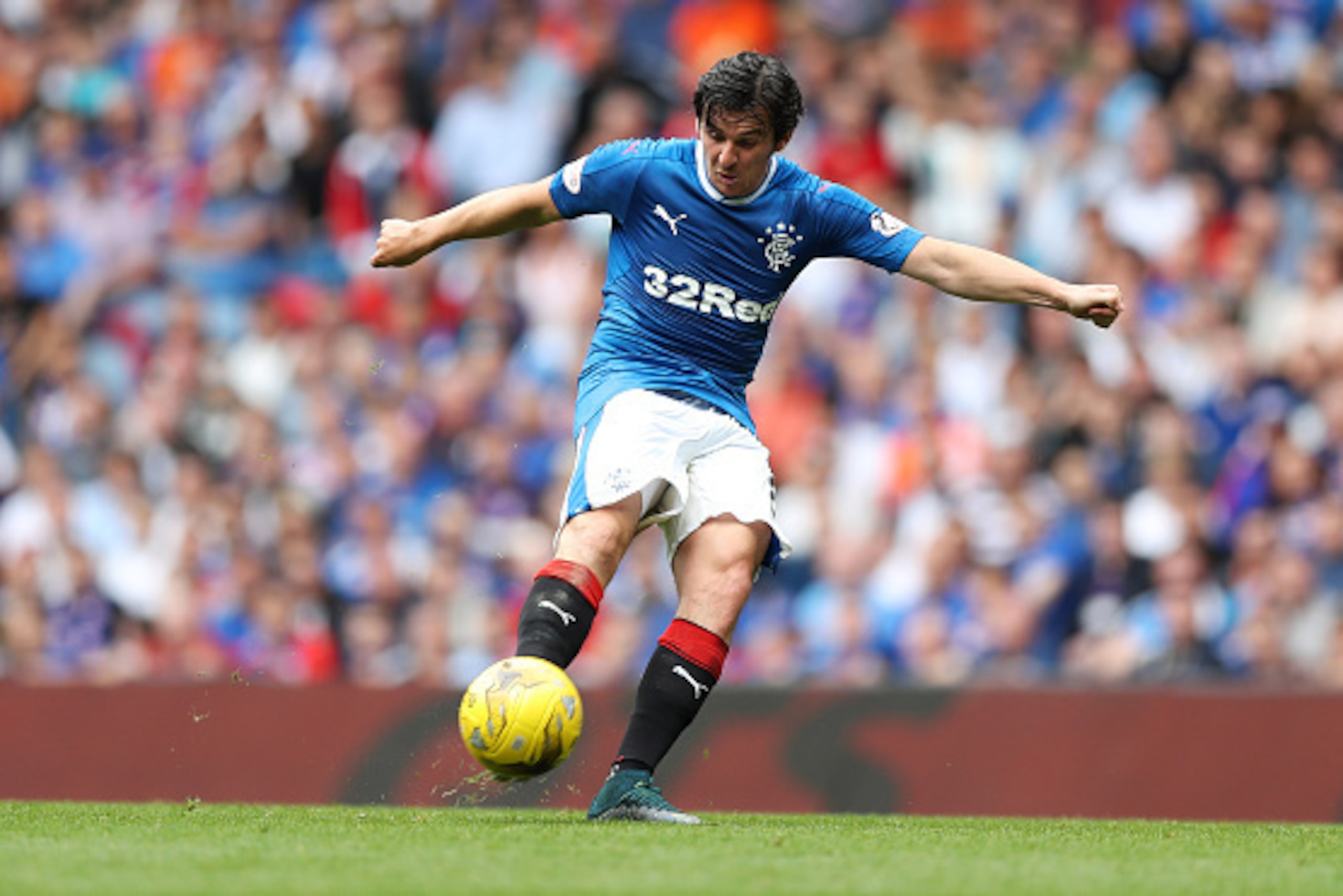 GLASGOW, SCOTLAND - AUGUST 06: Joey Barton of Rangers during the Ladbrokes Scottish Premiership match between Rangers and Hamilton Academical at Ibrox Stadium on August 6, 2016 in Glasgow, Scotland. (Photo by Lynne Cameron/Getty Images)