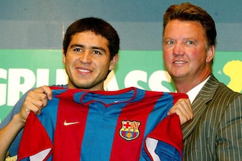 Riquelme failed to shine under Van Gaal at Barcelona.