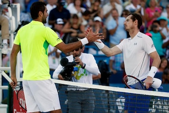 Marin Cilic (left) is trailing the elite eight while Andy Murray is already in.
