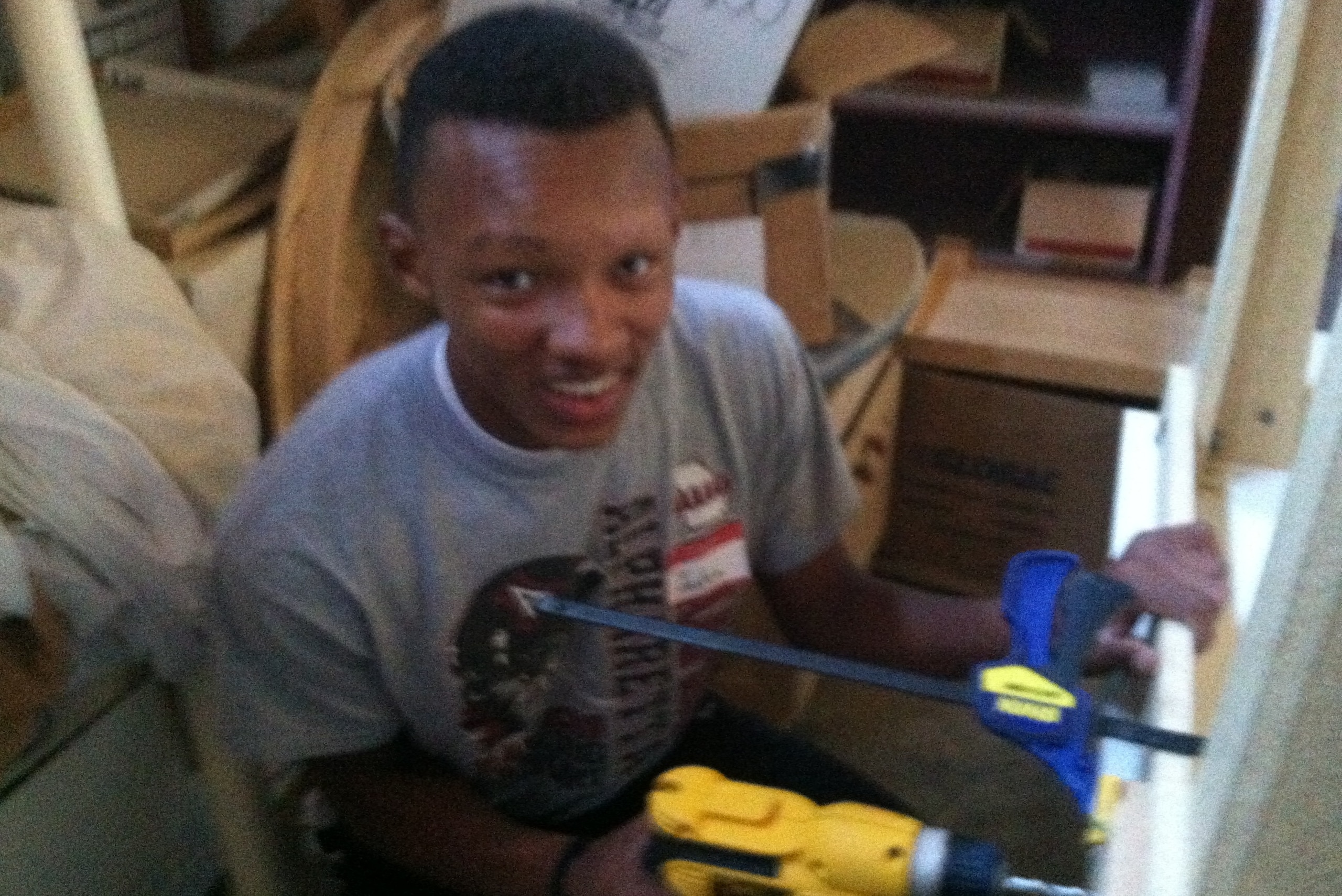 Josh Dobbs participating in Habitat for Humanity.