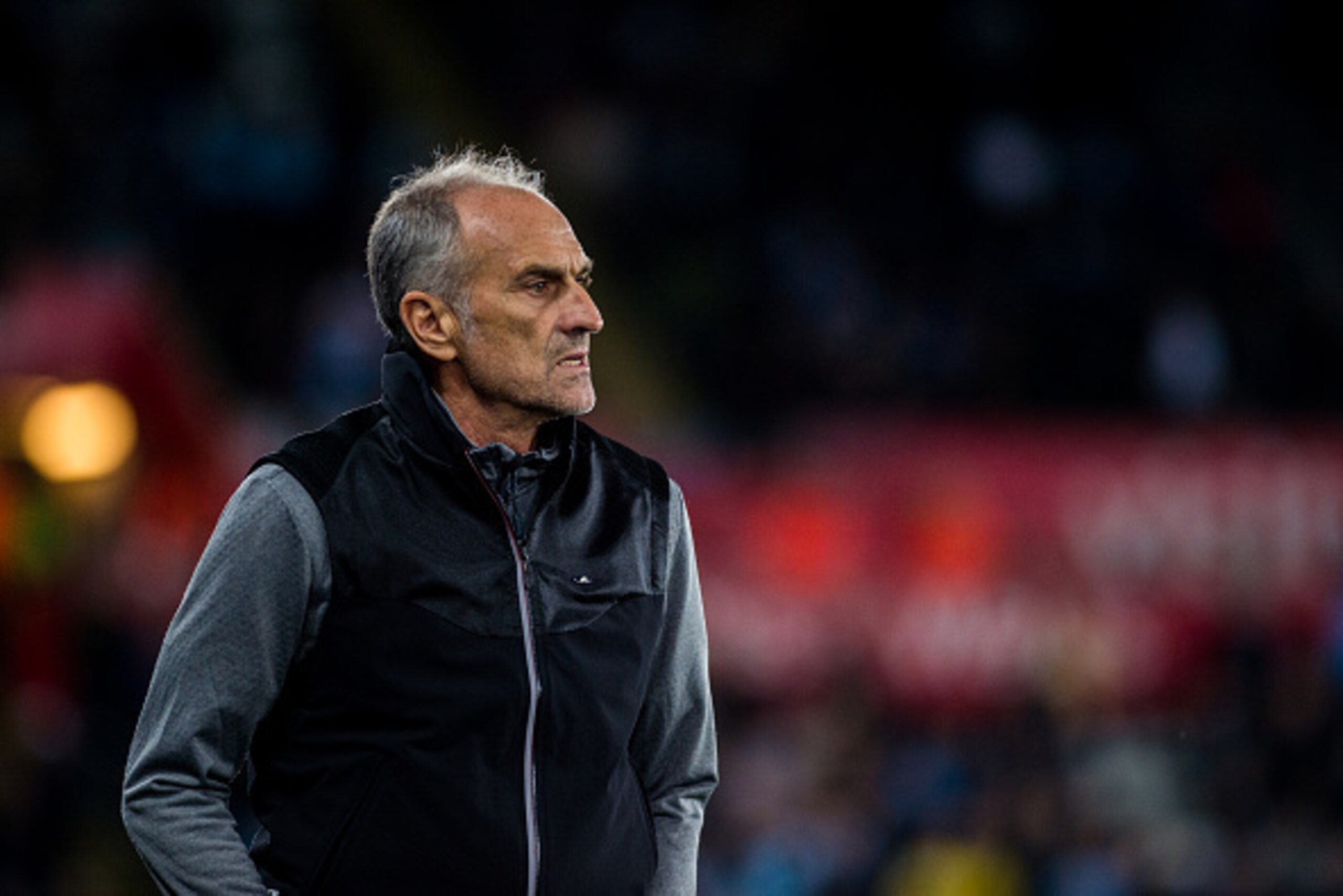 SWANSEA, WALES - SEPTEMBER 21: Francesco Guidolin, Manager of Swansea City    reacts during the EFL Cup Third Round Premier match between Swansea City and Manchester City at The Liberty Stadium on September 21, 2016 in Swansea, Wales. (Photo by Athena Pic