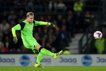 DERBY, ENGLAND - SEPTEMBER 20:  Loris Karius of Liverpool in action during the EFL Cup Third Round match between Derby County and Liverpool at iPro Stadium on September 20, 2016 in Derby, England.  (Photo by Richard Heathcote/Getty Images)