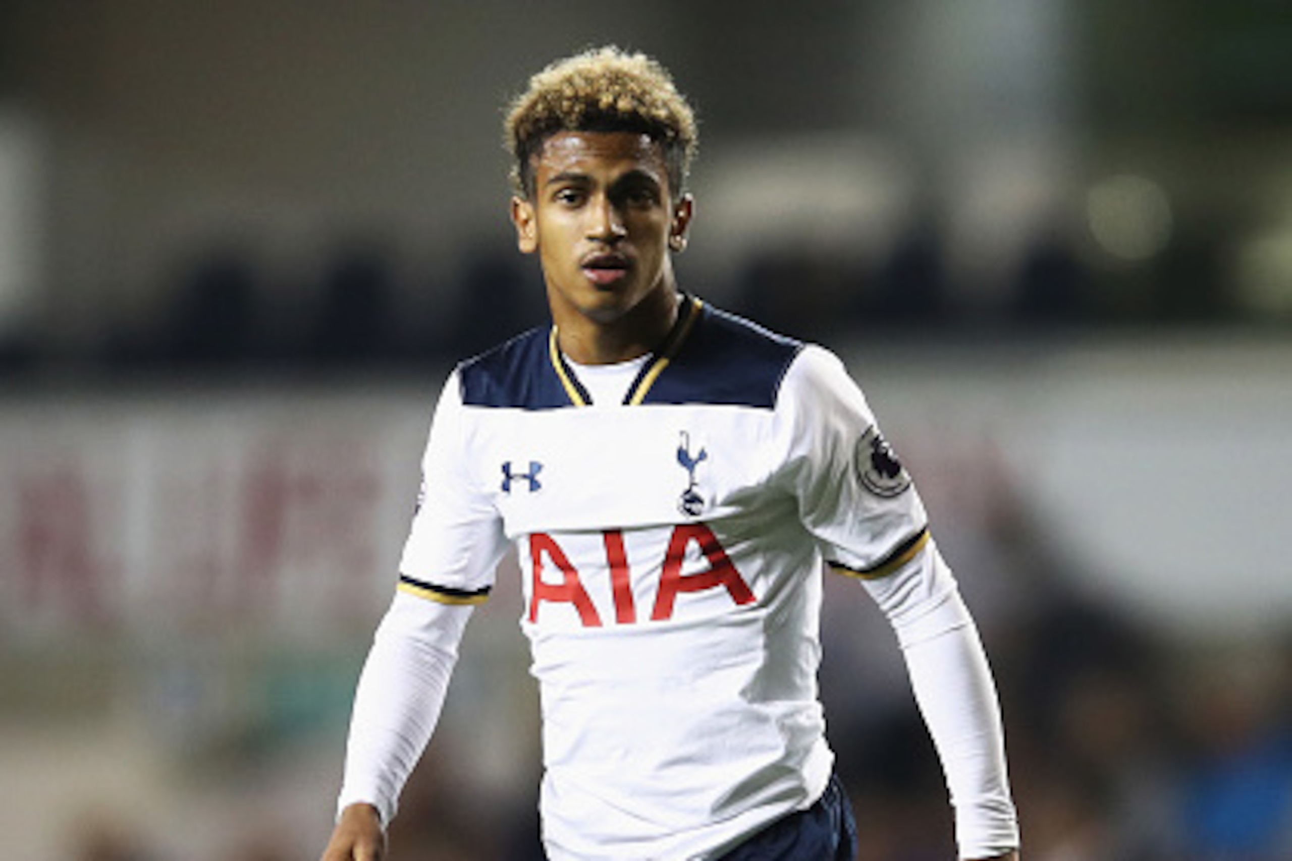 LONDON, ENGLAND - SEPTEMBER 21:  Marcus Edwards of Tottenham Hotspur in action during the  EFL Cup Third Round match between Tottenham Hotspur and Gillingham at White Hart Lane on September 21, 2016 in London, England.  (Photo by Julian Finney/Getty Image