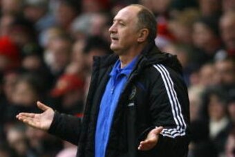 LIVERPOOL, UNITED KINGDOM - FEBRUARY 01:  Chelsea Manager Luis Felipe Scolari gestures during the Barclays Premier League match between Liverpool and Chelsea at Anfield on February 1, 2009 in Liverpool, England. (Photo by Alex Livesey/Getty Images)