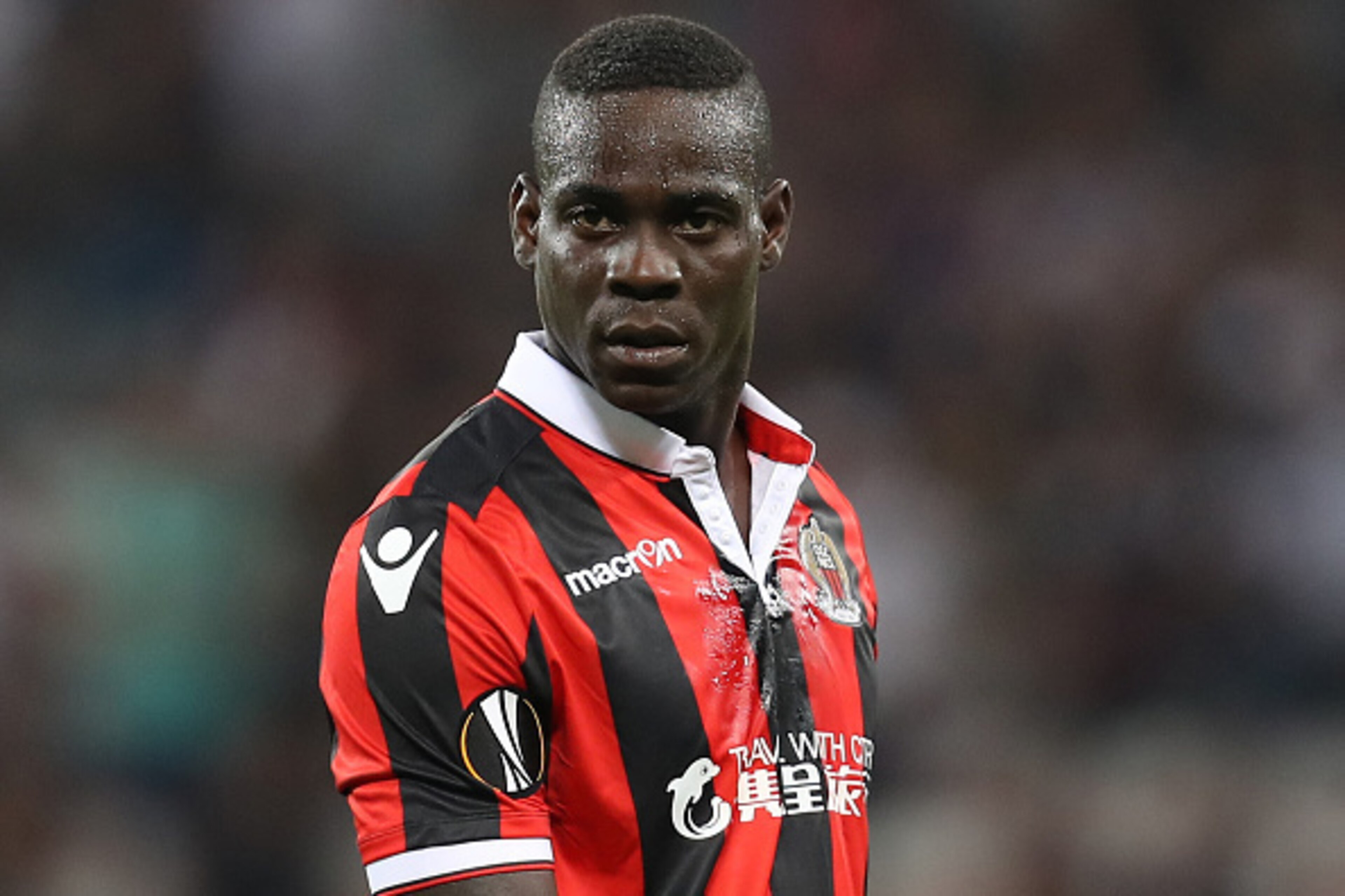 Nice's Italian forward Mario Balotelli looks on during the UEFA Europa League football match between OGC Nice and FC Schalke 04 at the Allianz Riviera Stadium in Nice, Southeastern France, on September 15, 2016. / AFP / VALERY HACHE (Photo credit s Nice's Italian forward Mario Balotelli looks on during the UEFA Europa League football match between OGC Nice and FC Schalke 04 at the Allianz Riviera Stadium in Nice, Southeastern France, on September 15, 2016. / AFP / VALERY HACHE (Photo credit s