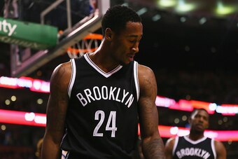 BOSTON, MA - NOVEMBER 20:  Rondae Hollis-Jefferson #24 of the Brooklyn Nets reacts after a foul is called against him during the second half at TD Garden on November 20, 2015 in Boston, Massachusetts. NOTE TO USER: User expressly acknowledges and agrees t