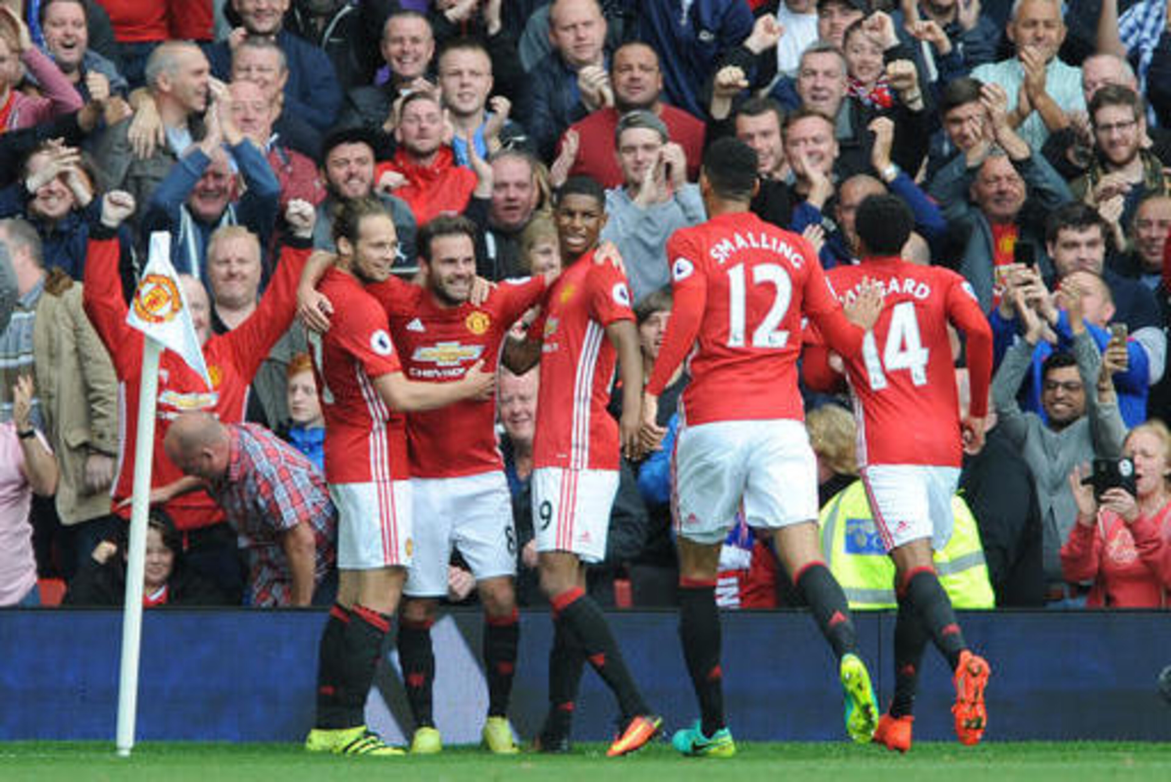 United's players enjoyed Saturday's four-goal spree. United's players enjoyed Saturday's four-goal spree.
