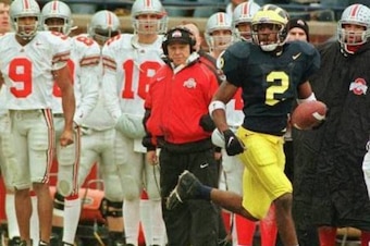 Charles Woodson during his Heisman Trophy-winning season of 1997.