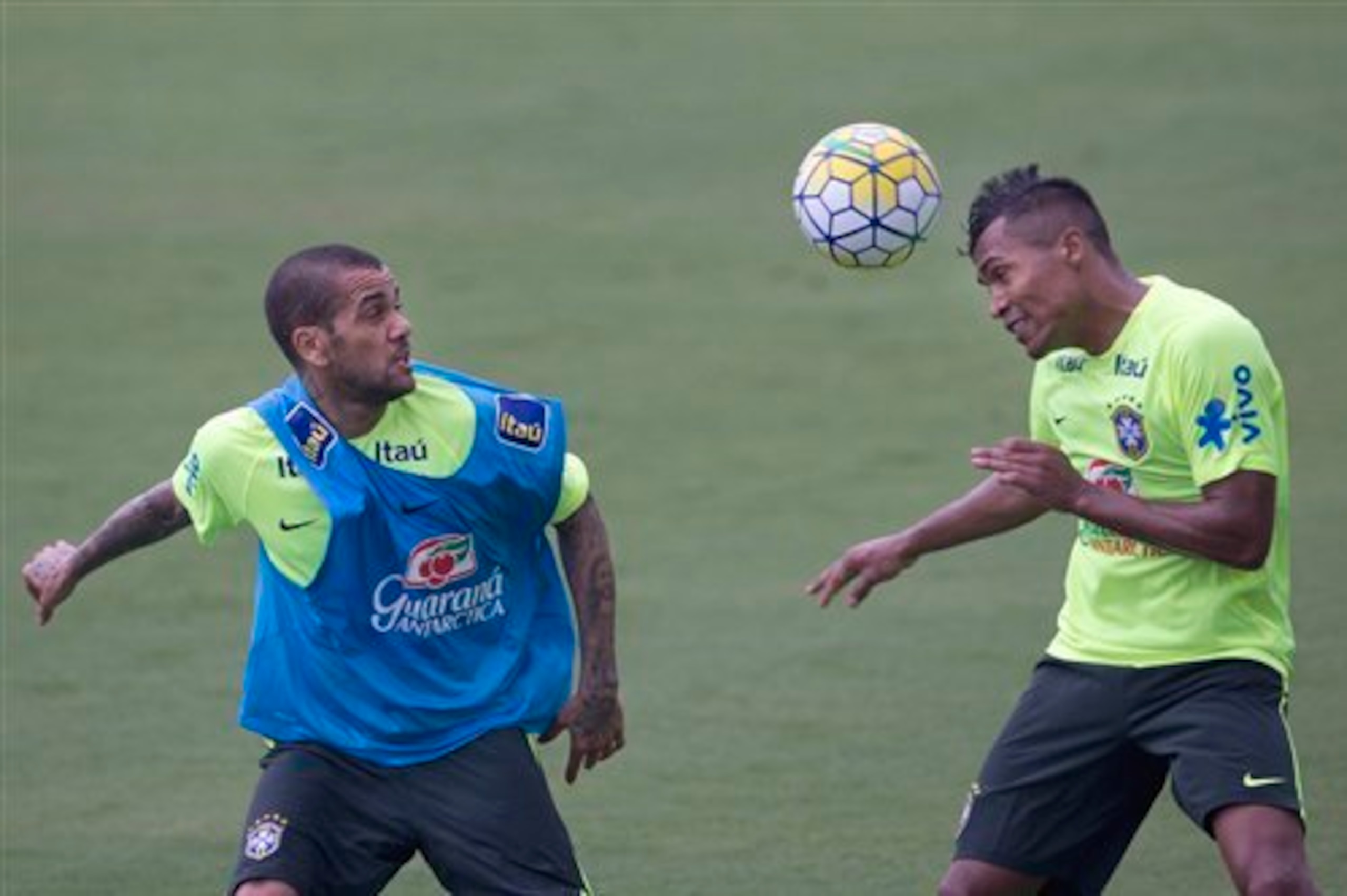 Brazilian Bianconeri Dani Alves and Alex Sandro.