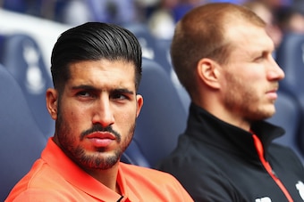 LONDON, ENGLAND - AUGUST 27: Emre Can of Liverpool sits on the bench prior to kick off during the Premier League match between Tottenham Hotspur and Liverpool at White Hart Lane on August 27, 2016 in London, England.  (Photo by Julian Finney/Getty Images)